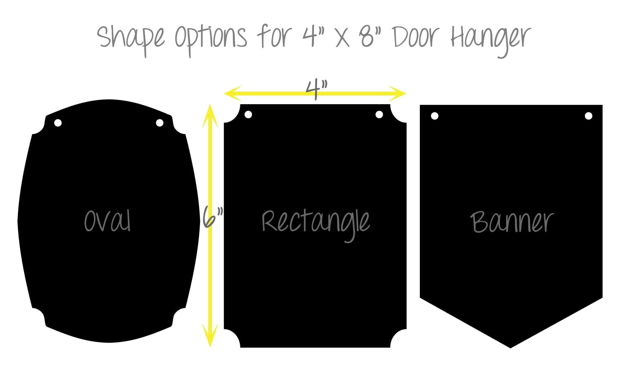 Door Hanger/Sign 6" x 8" Custom WOOD