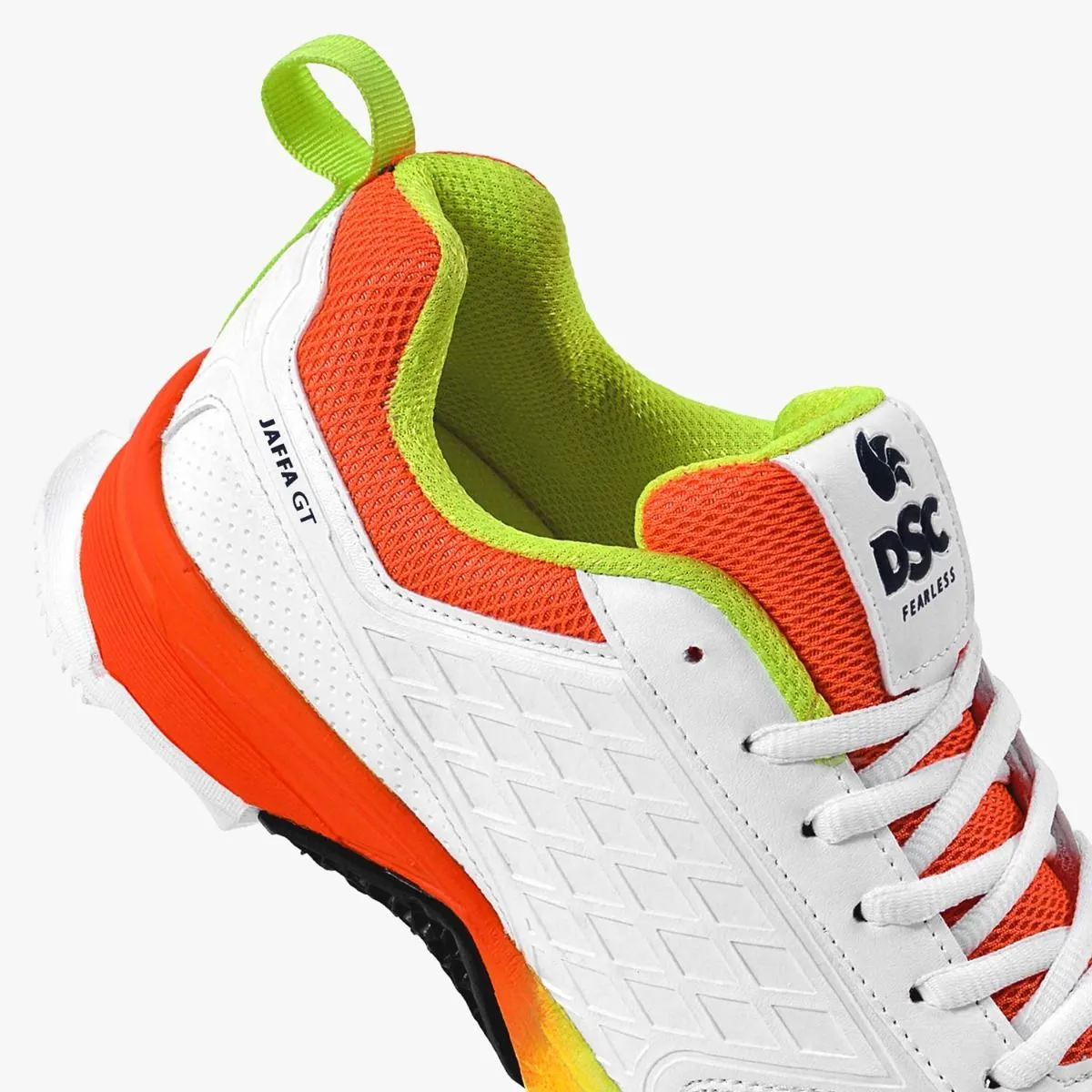 DSC Jaffa GT Cricket Shoes (White/Orange)