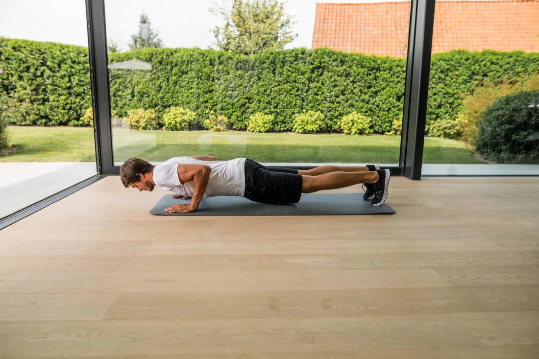 Durable Fitness Mat Tone Mat 500 - 170 cm x 62 cm x 8 mm - Grey