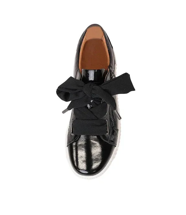 EOS - Jovi Black Crinkle Leather Sneakers
