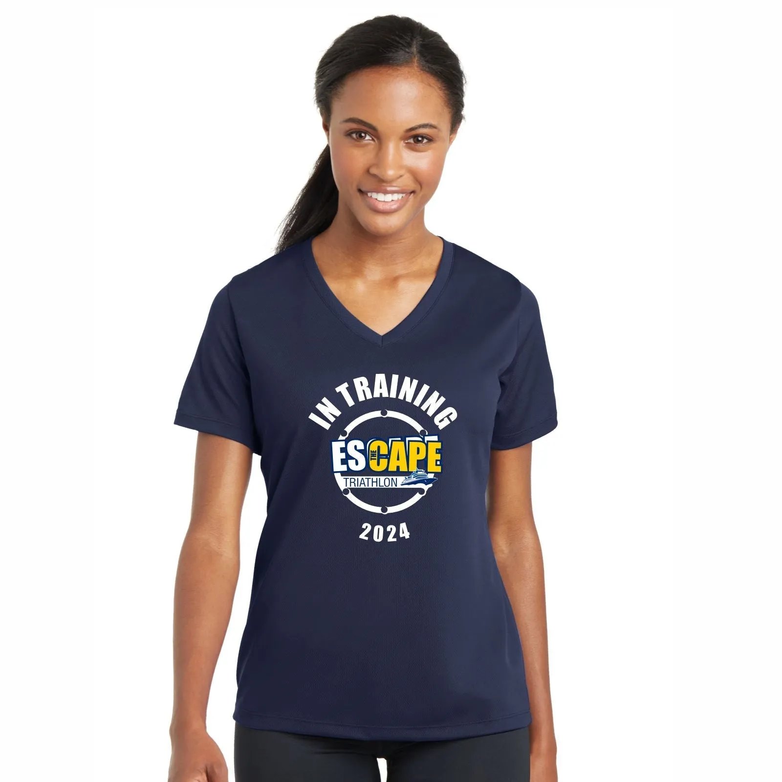 ETC Women's Tech V-Neck Tee -Navy- 2024 In Training