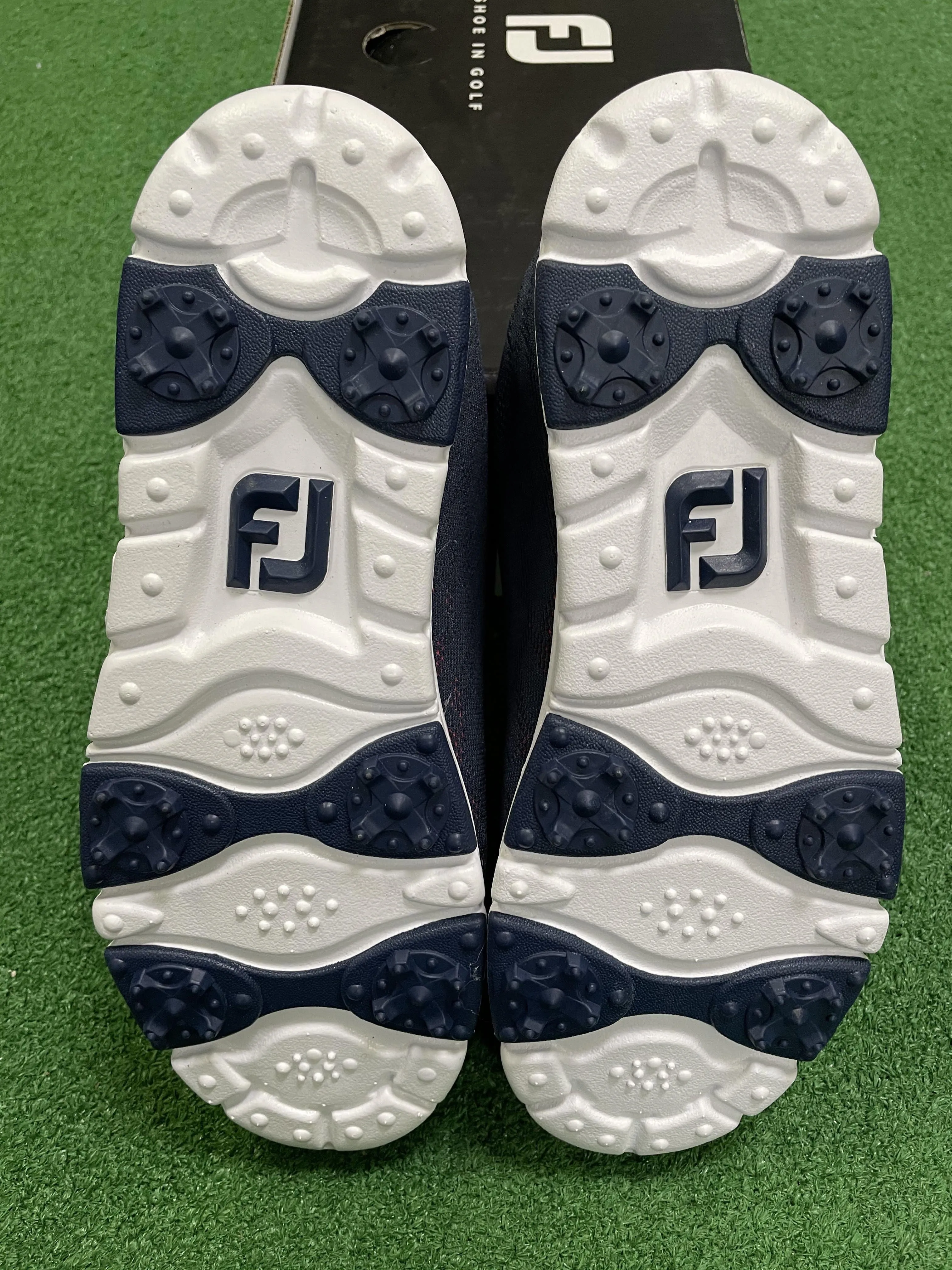 EX Shop Display Footjoy Ladies enJoy Golf Shoes 95714K / Navy Papaya / Size UK6.5