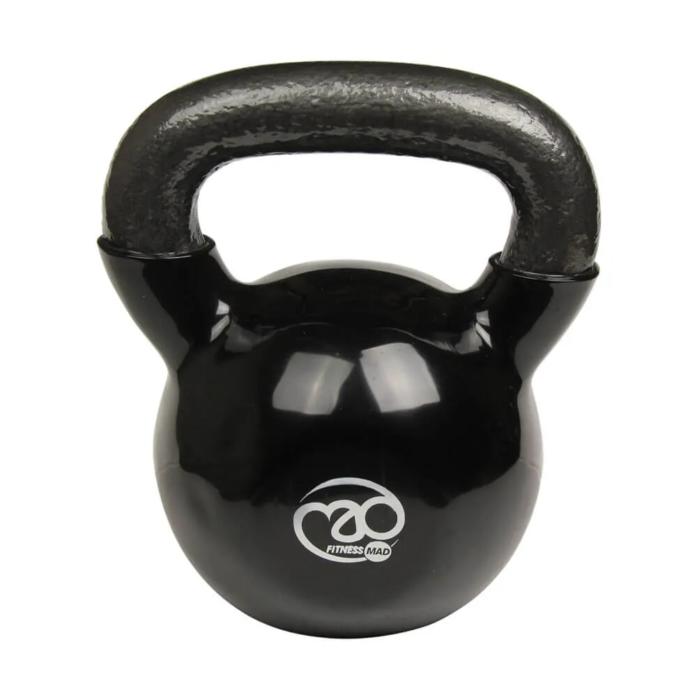 Fitness Mad 10kg Cast Iron Kettlebell Black