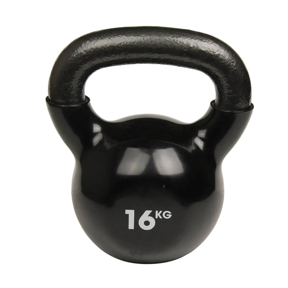 Fitness Mad 16kg Cast Iron Kettlebell Black