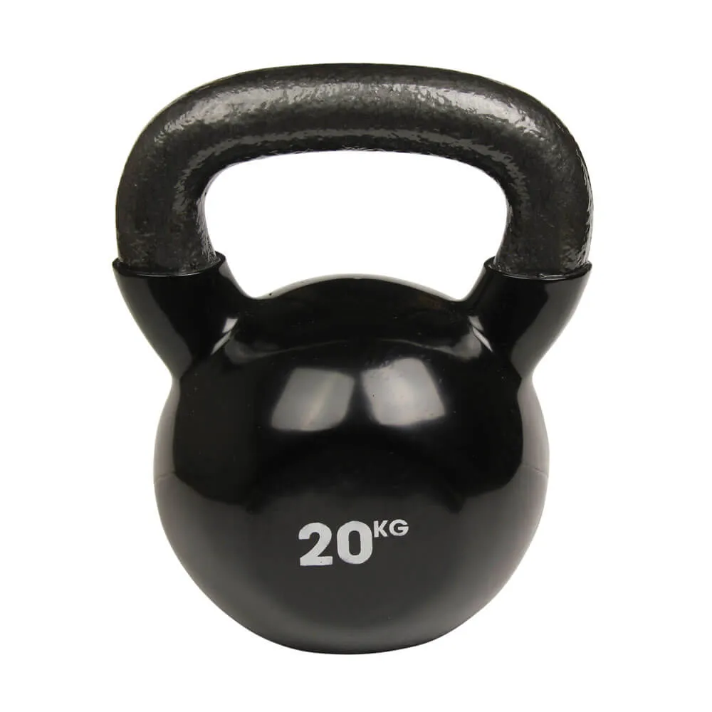 Fitness Mad 20kg Cast Iron Kettlebell Black