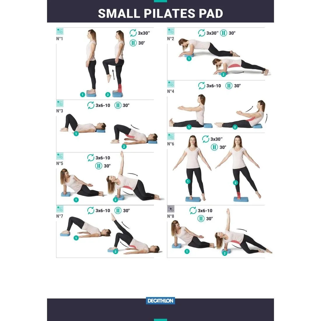 Fitness Small Balance Pad (39 cm x 24 cm x 6 cm) - Blue