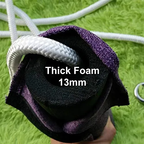 Fitsy Iyengar Yoga Anti-Gravity Wall Rope Full Set Auxiliary Training Sport Aerial Suspension Yoga Rope Cotton (Purple)