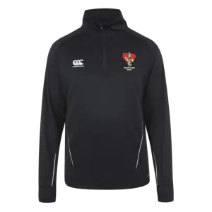 Frogs Canterbury Team 1/4 Zip Mid Layer Black Rugby Training Top