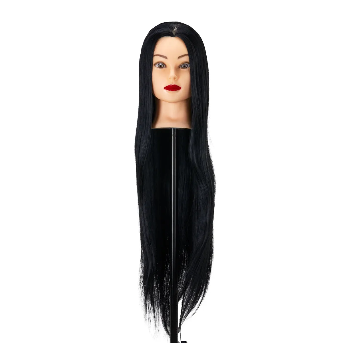 Gabbiano WZ2 Hairdressing Training Head, Synthetic Hair, Colour 1#, Length 24"