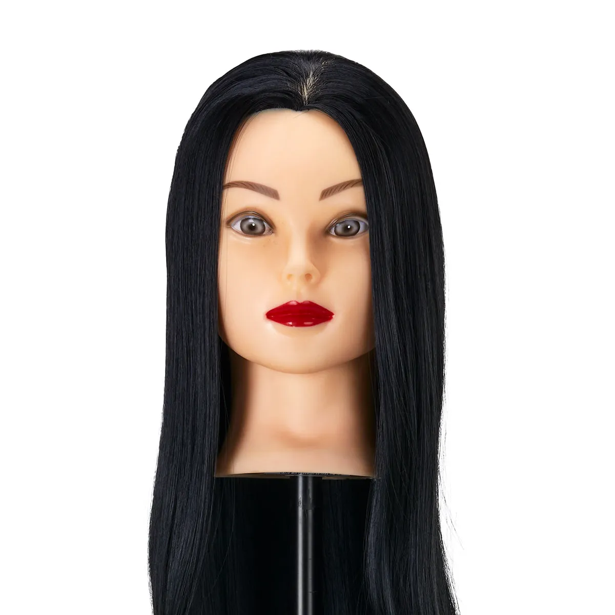 Gabbiano WZ2 Hairdressing Training Head, Synthetic Hair, Colour 1#, Length 24"