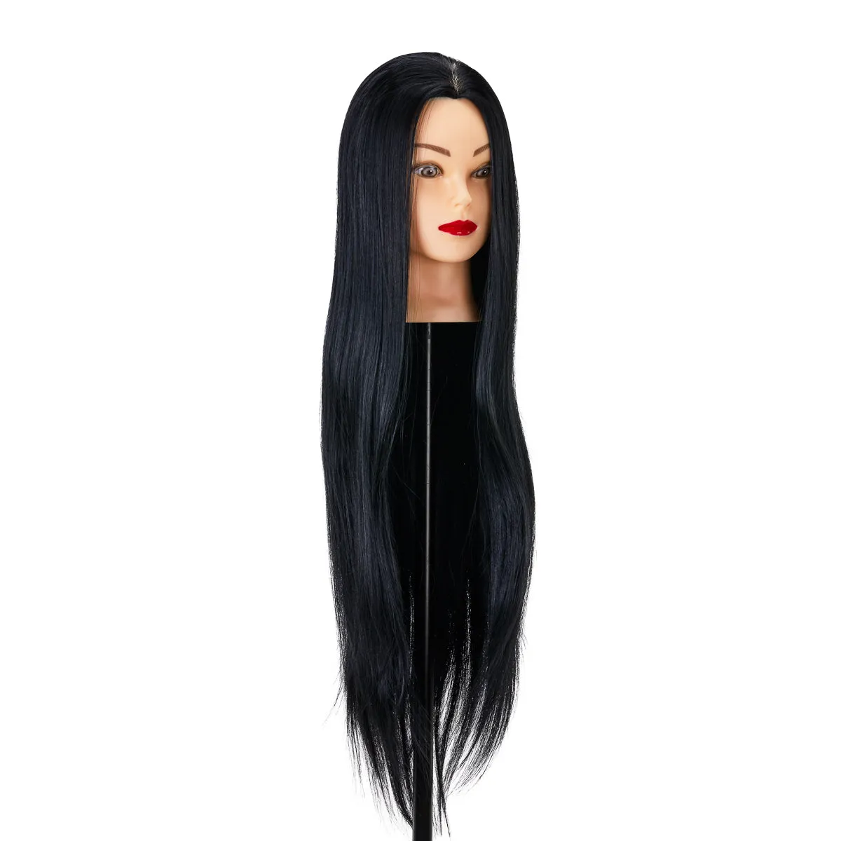 Gabbiano WZ2 Hairdressing Training Head, Synthetic Hair, Colour 1#, Length 24"