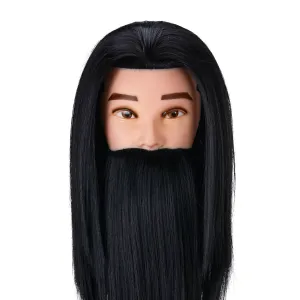 Gabbiano WZ4 Training Head With Beard, Synthetic Hair, Colour 1#, Length 8" 6"