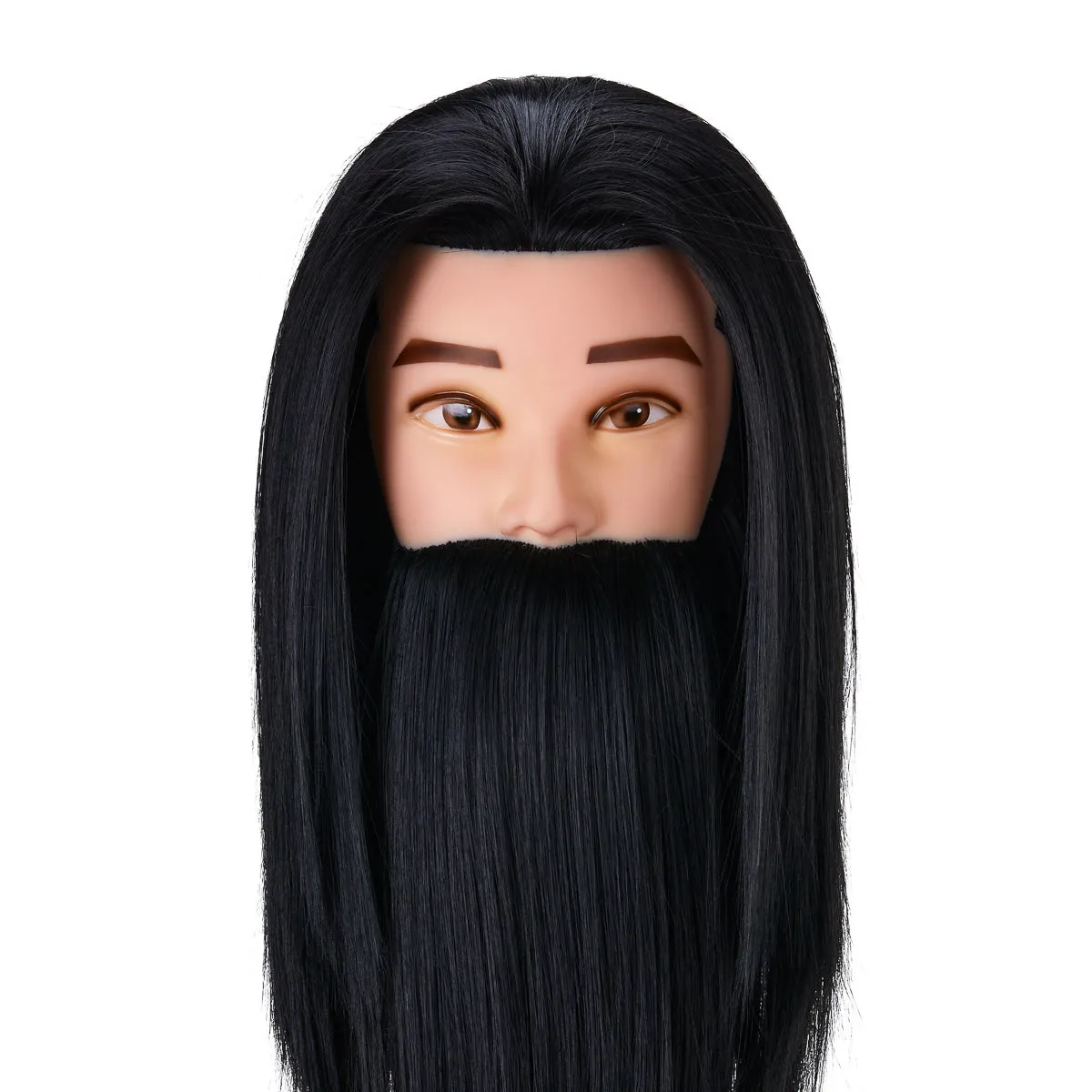 Gabbiano WZ4 Training Head With Beard, Synthetic Hair, Colour 1#, Length 8" 6"
