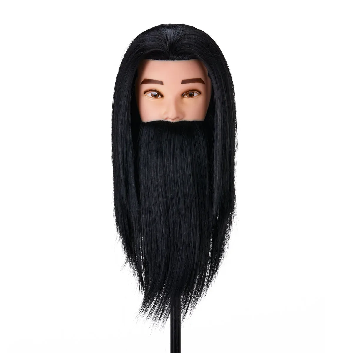 Gabbiano WZ4 Training Head With Beard, Synthetic Hair, Colour 1#, Length 8" 6"