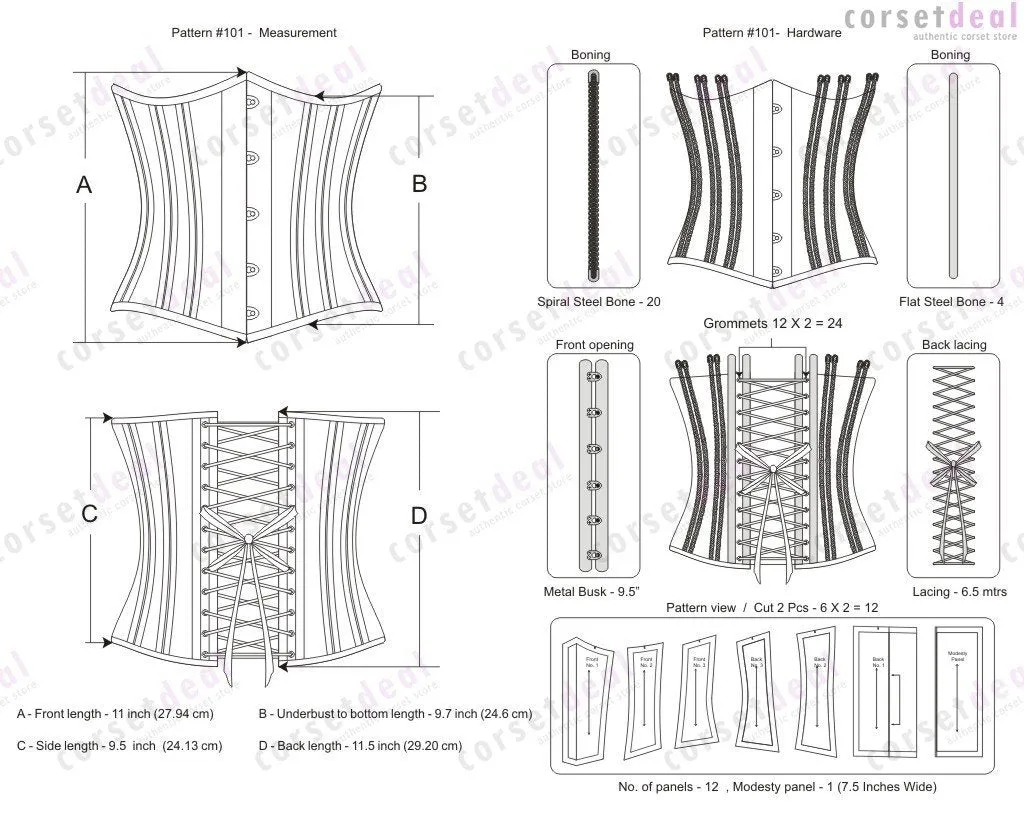 Garnell White Waist Training Corset