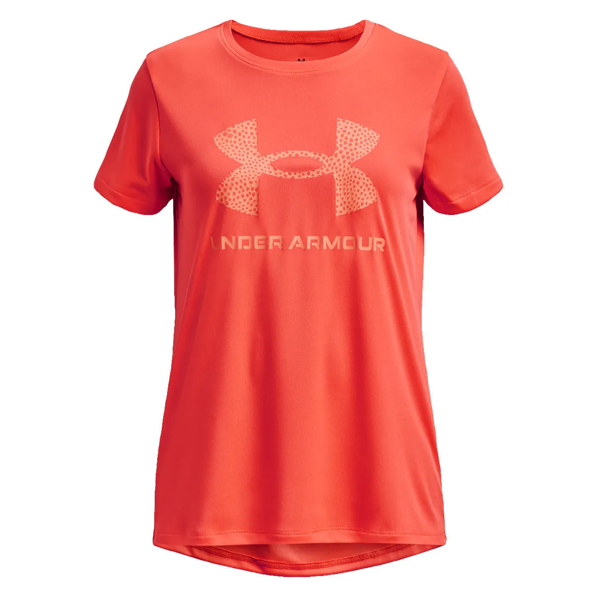 Girl's Tech Print Fill Big Logo Short Sleeve