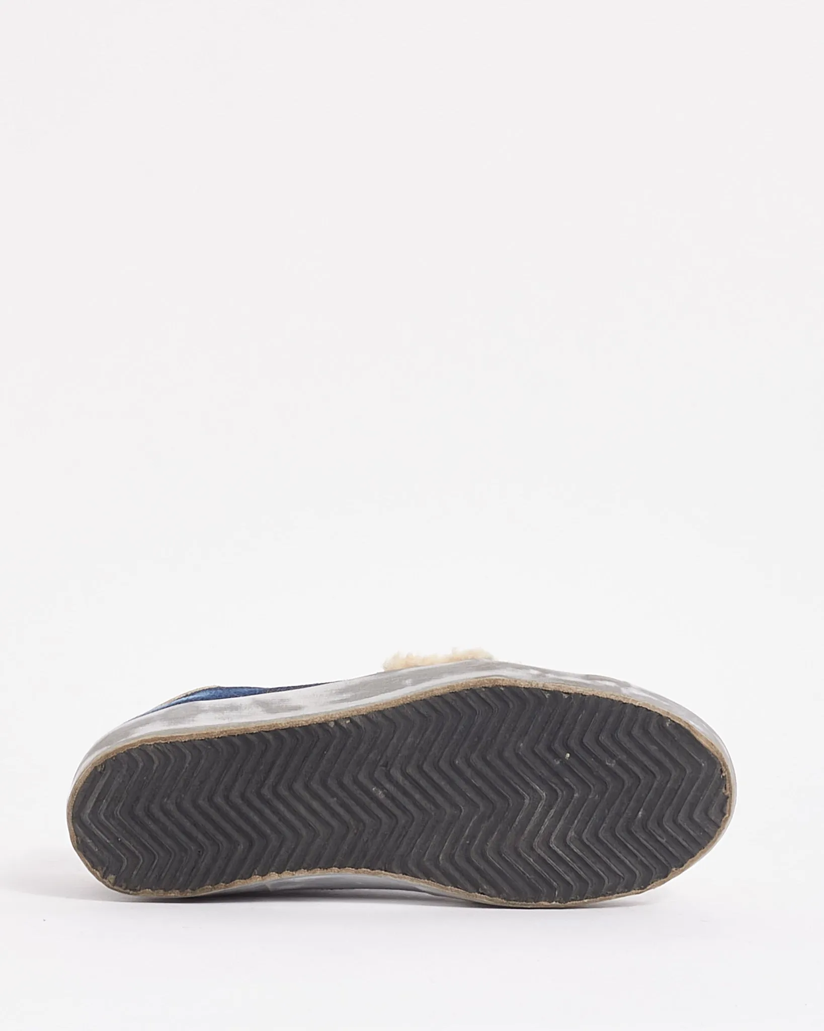 Golden Goose Denim and Leather Shearling Super Star Sneakers - 36