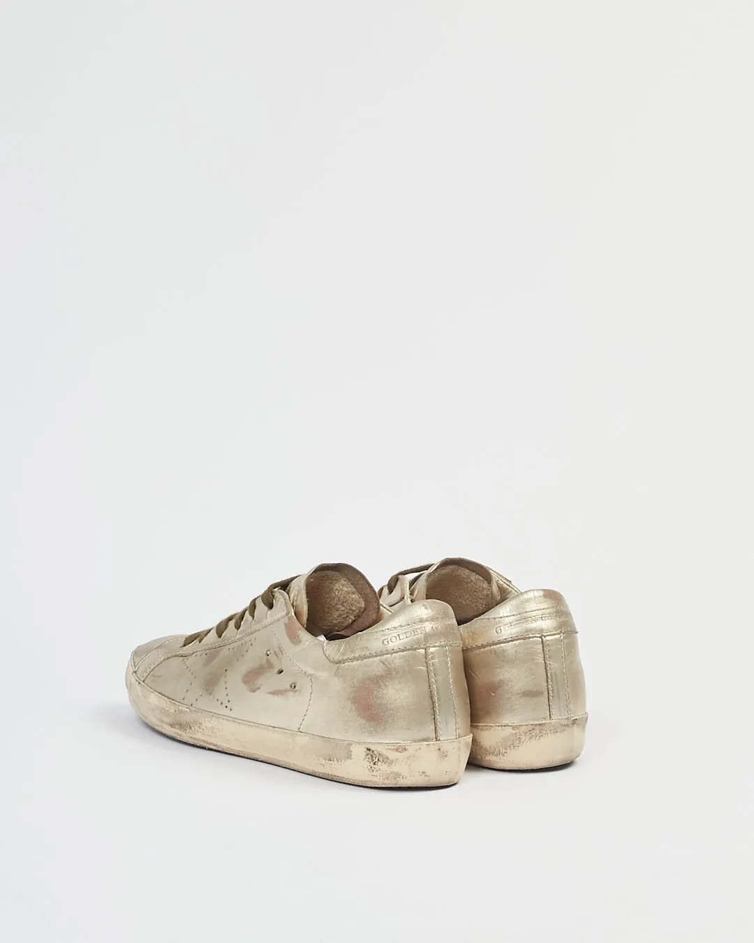 Golden Goose Metallic Gold Sneakers - 38