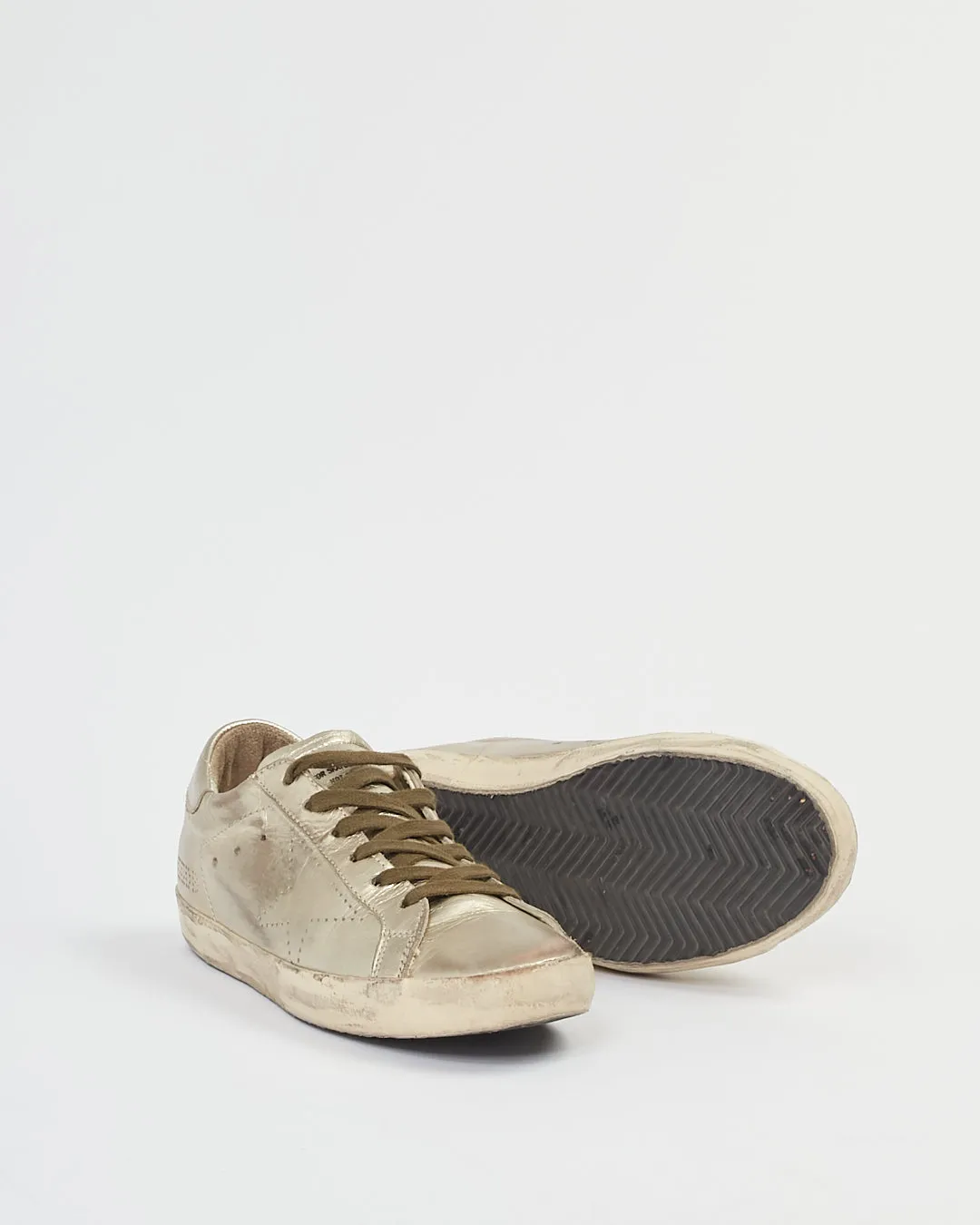 Golden Goose Metallic Gold Sneakers - 38