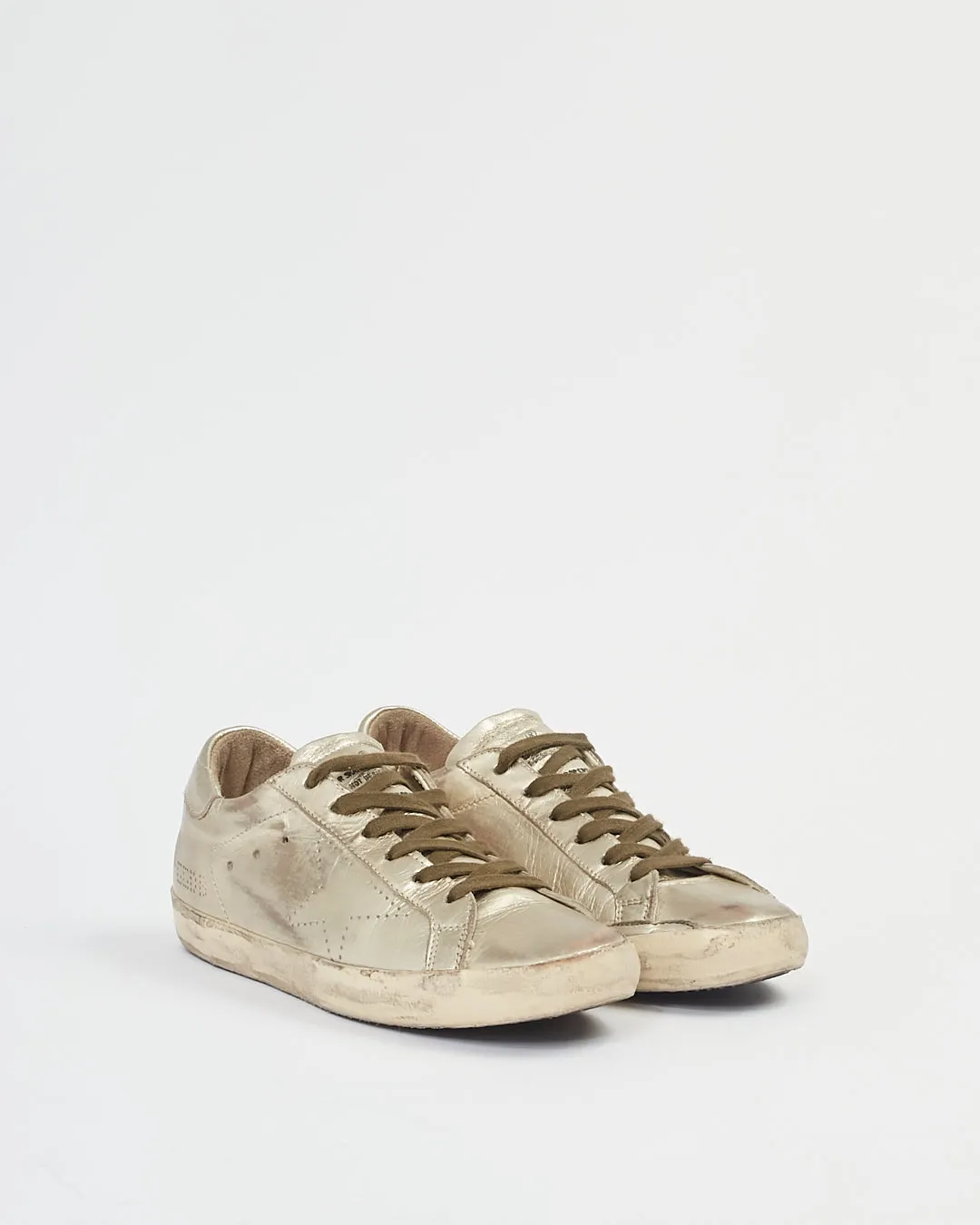 Golden Goose Metallic Gold Sneakers - 38
