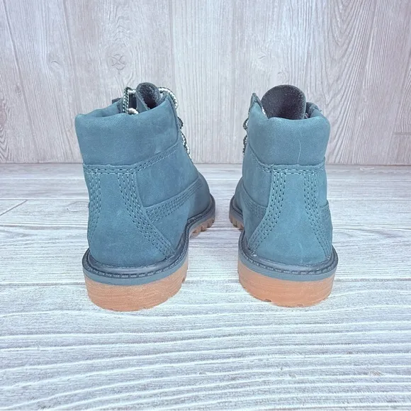 Green / turquoise Toddler Premium 6-Inch Waterproof Boot shoes size 8 toddler