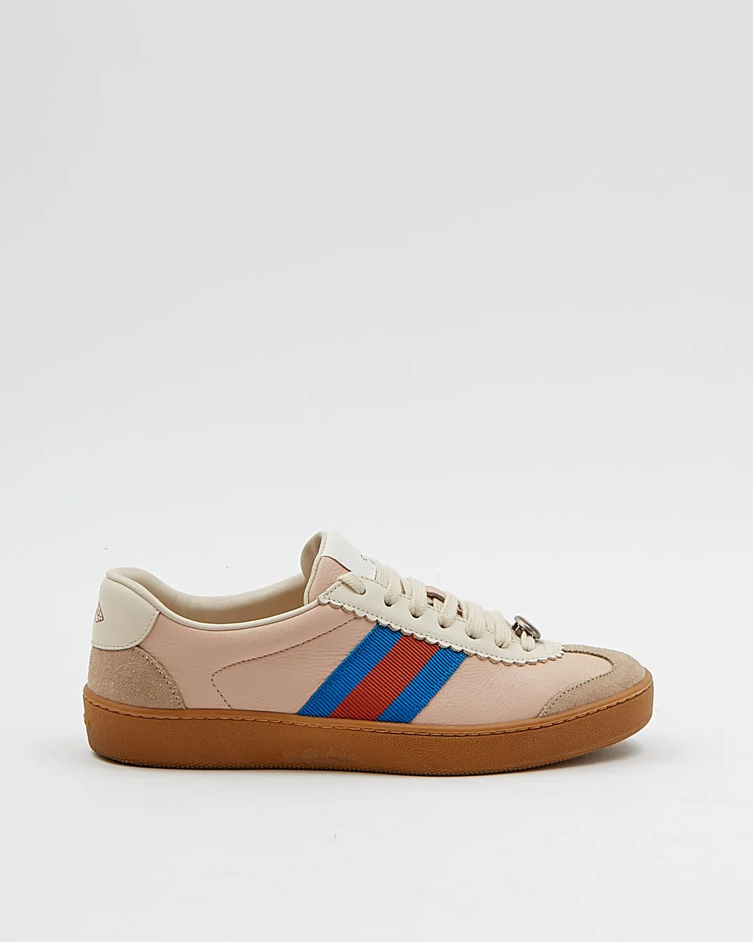 Gucci Pink Oatmeal G74 Web Low Sneakers - 37
