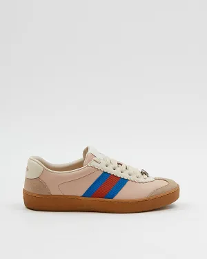 Gucci Pink Oatmeal G74 Web Low Sneakers - 37
