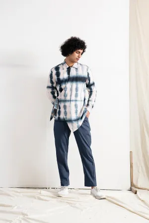 Hermin - Tie & Dye Wrap Around Panel Kurta with Pant Set