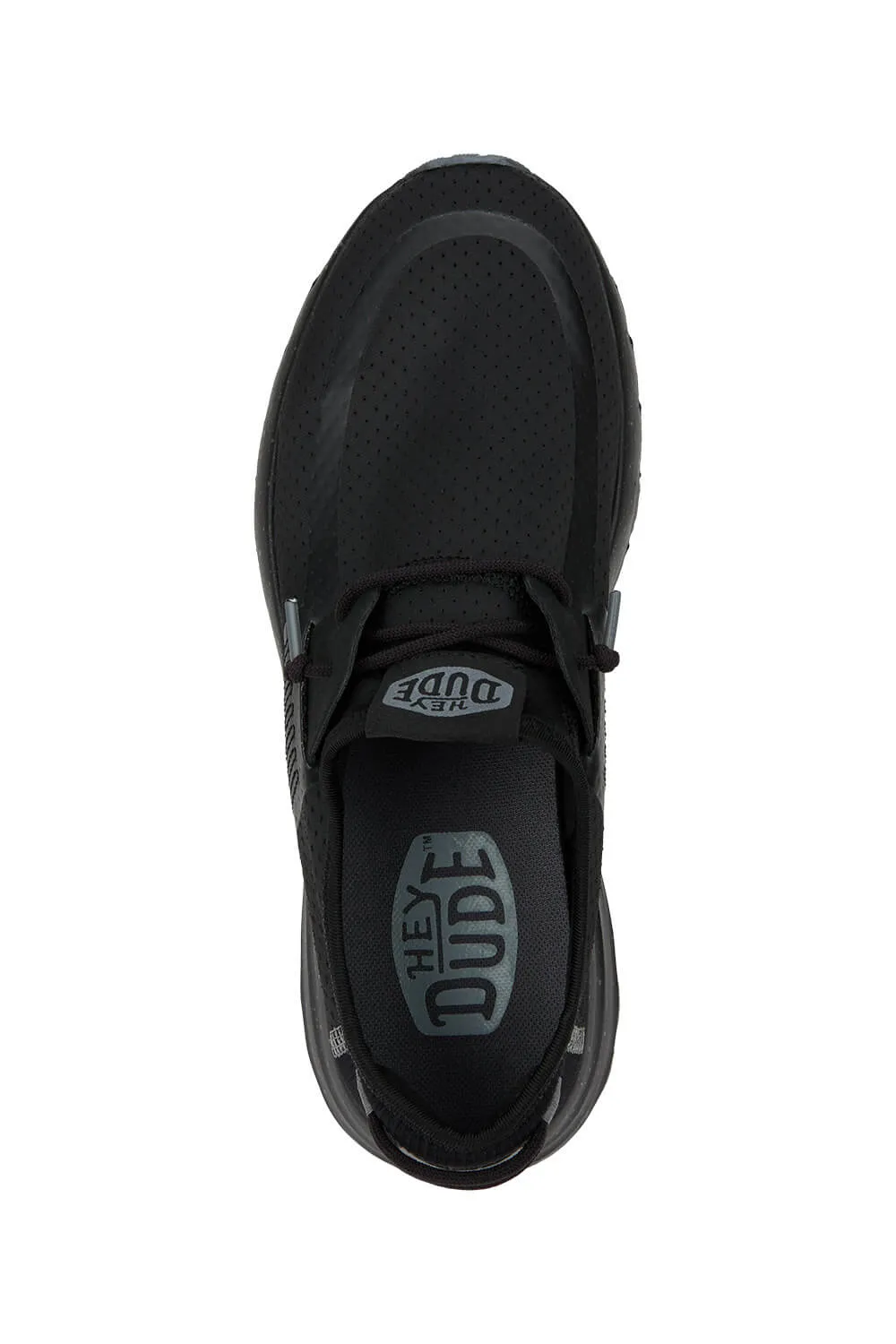 HEYDUDE Men’s Sirocco Perf Mesh Shoes in Black | 40967-060