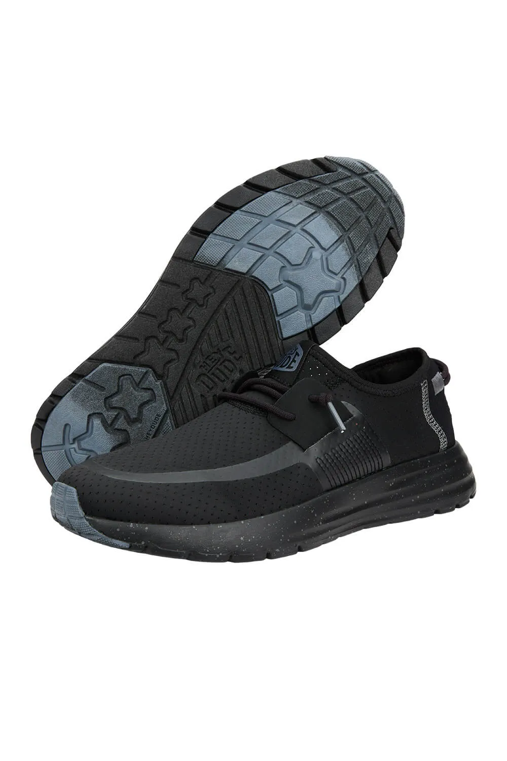 HEYDUDE Men’s Sirocco Perf Mesh Shoes in Black | 40967-060