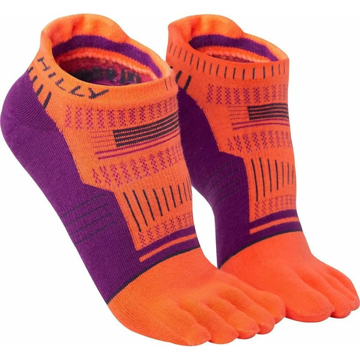 Hilly Toe Running Socklet - Orange