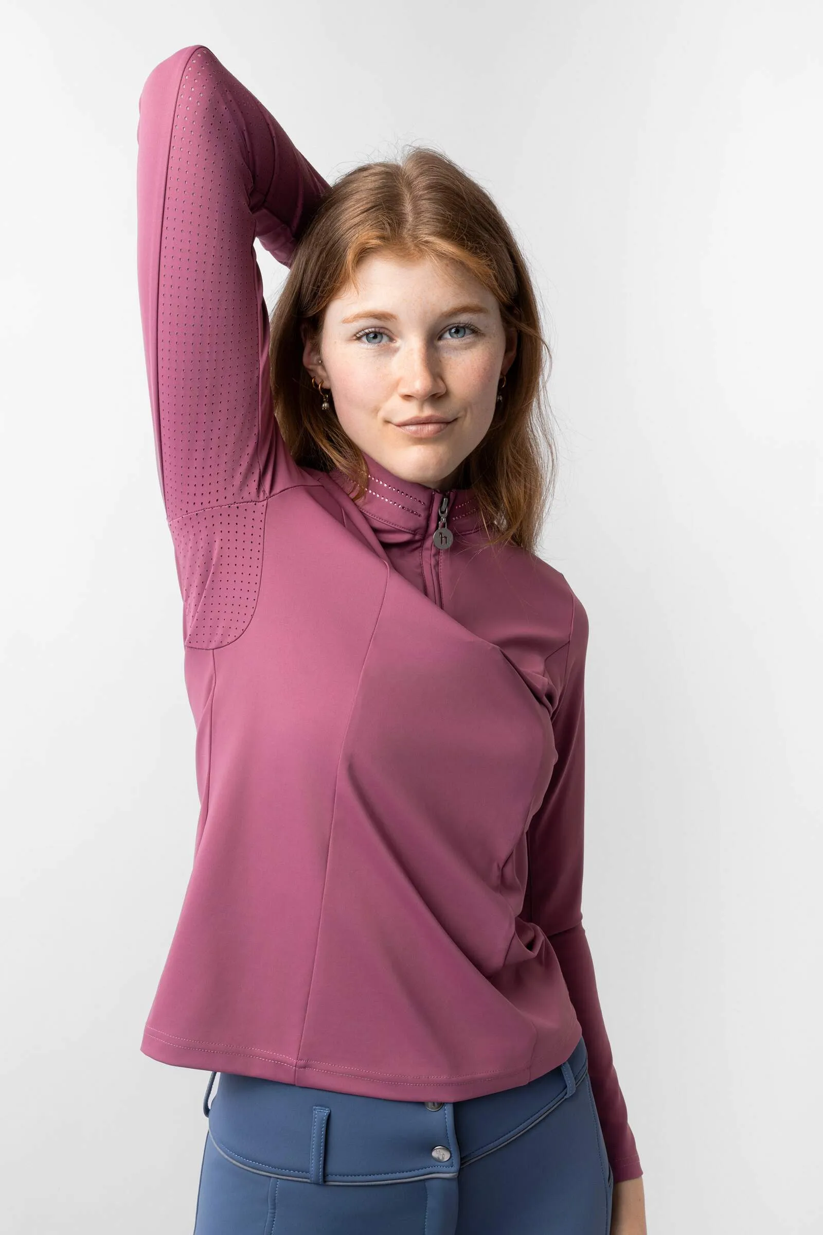 Horze Eloise Training Shirt Heather Rose