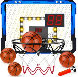 Indoor Basketball Hoop for Kids Over The Door Mini Basketball Hoop with 4