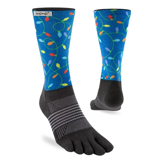 Injinji Spectrum Womens Trail Midweight Crew Running Socks