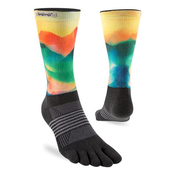 Injinji Spectrum Womens Trail Midweight Crew Running Socks