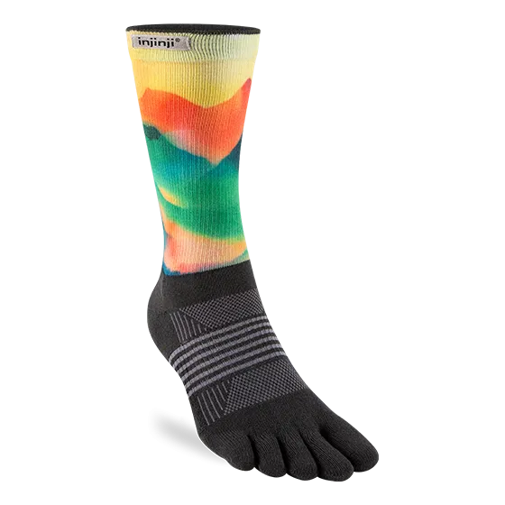 Injinji Spectrum Womens Trail Midweight Crew Running Socks
