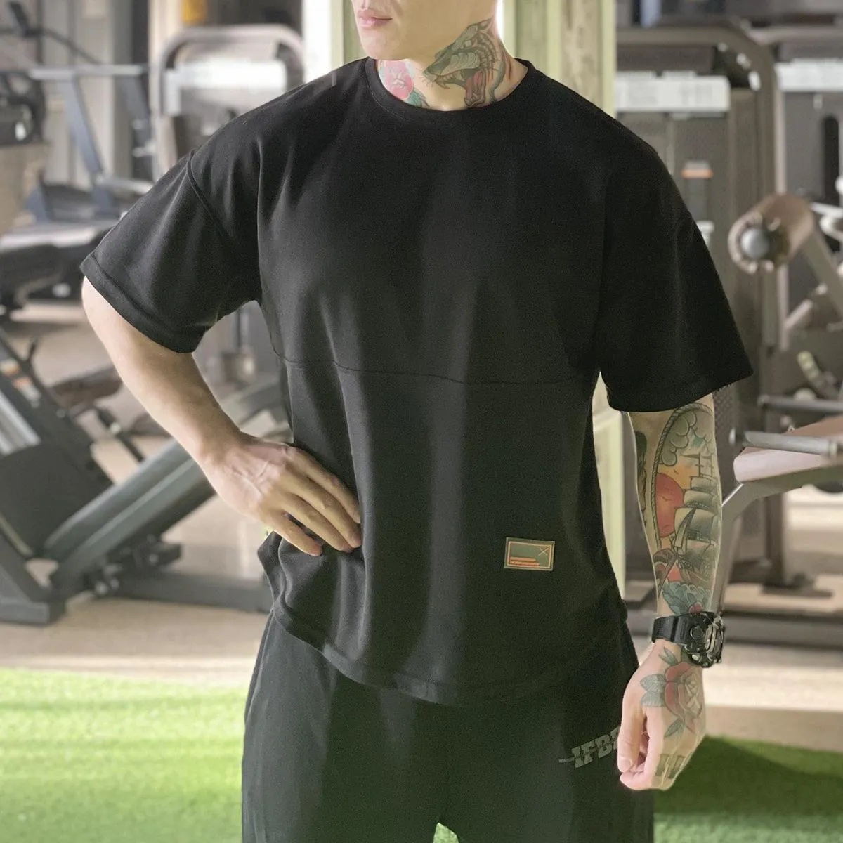 INSTOCK- Men's Sports Short Sleeve Loose Breathable Training Half