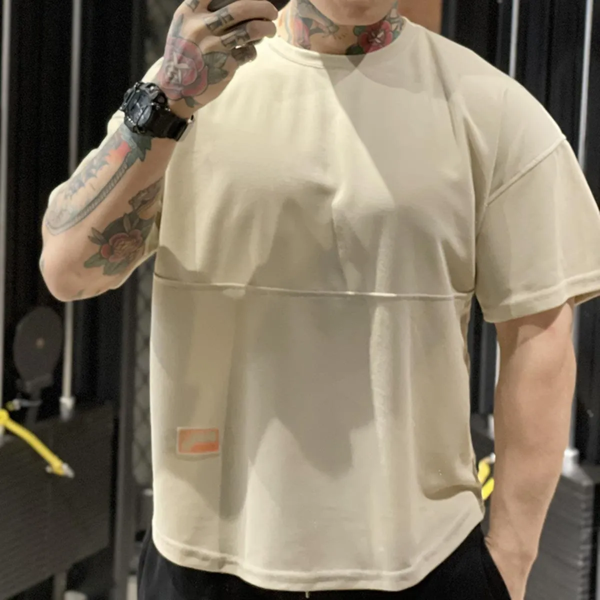 INSTOCK- Men's Sports Short Sleeve Loose Breathable Training Half