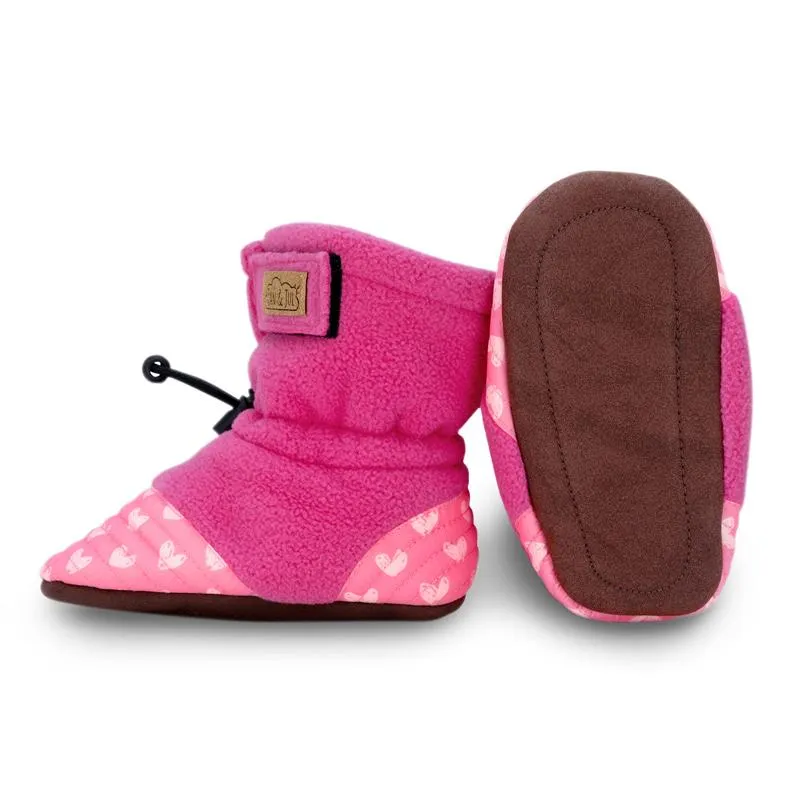 Jan & Jul Stay-Put Cozy Booties - Hearts