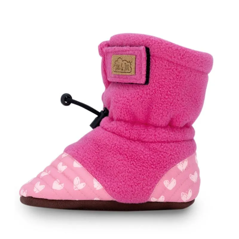 Jan & Jul Stay-Put Cozy Booties - Hearts