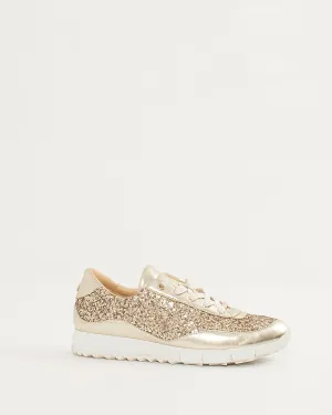 Jimmy Choo Gold Glitter Sneakers - 39.5