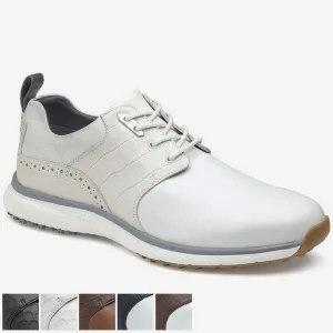 Johnston and Murphy XC4 H2-Luxe Hybrid Saddle Golf Shoes 9.0 Limited Edition White/Navy Croc M/W