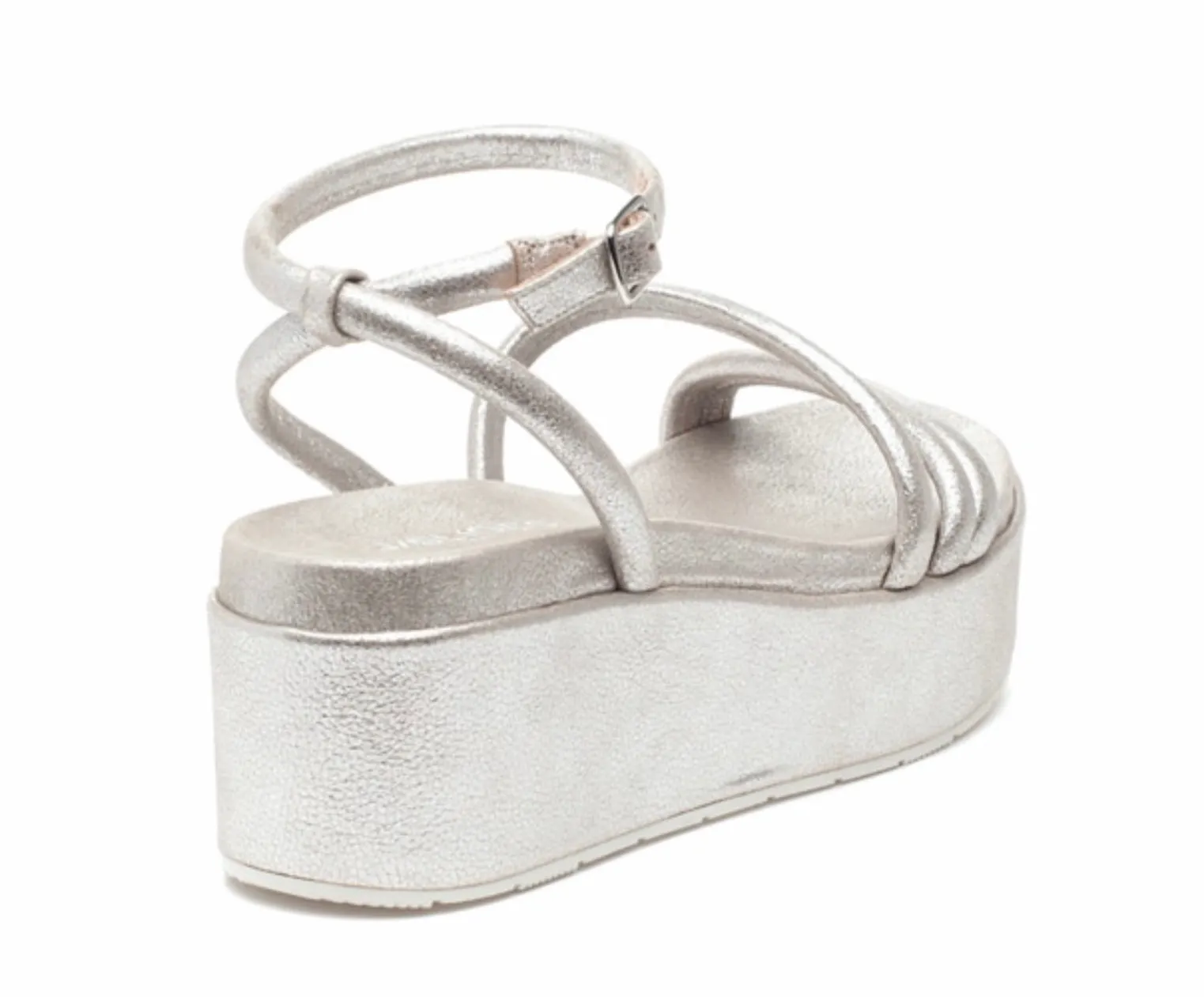 J/Slides Gold Metallic Leather Sandal