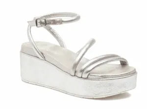 J/Slides Gold Metallic Leather Sandal