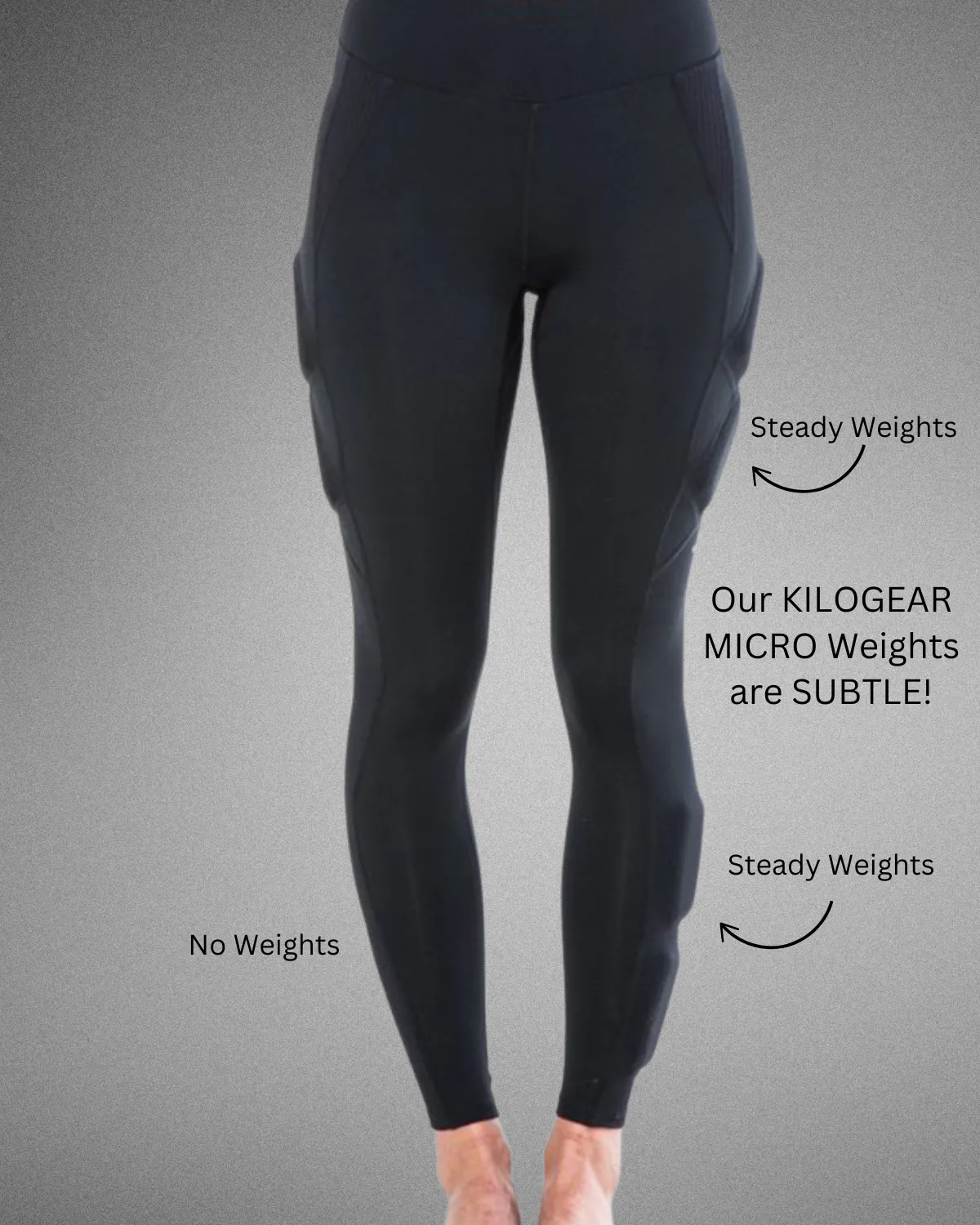 KILOGEAR Women's MICRO Weighted High-Waisted Leggings