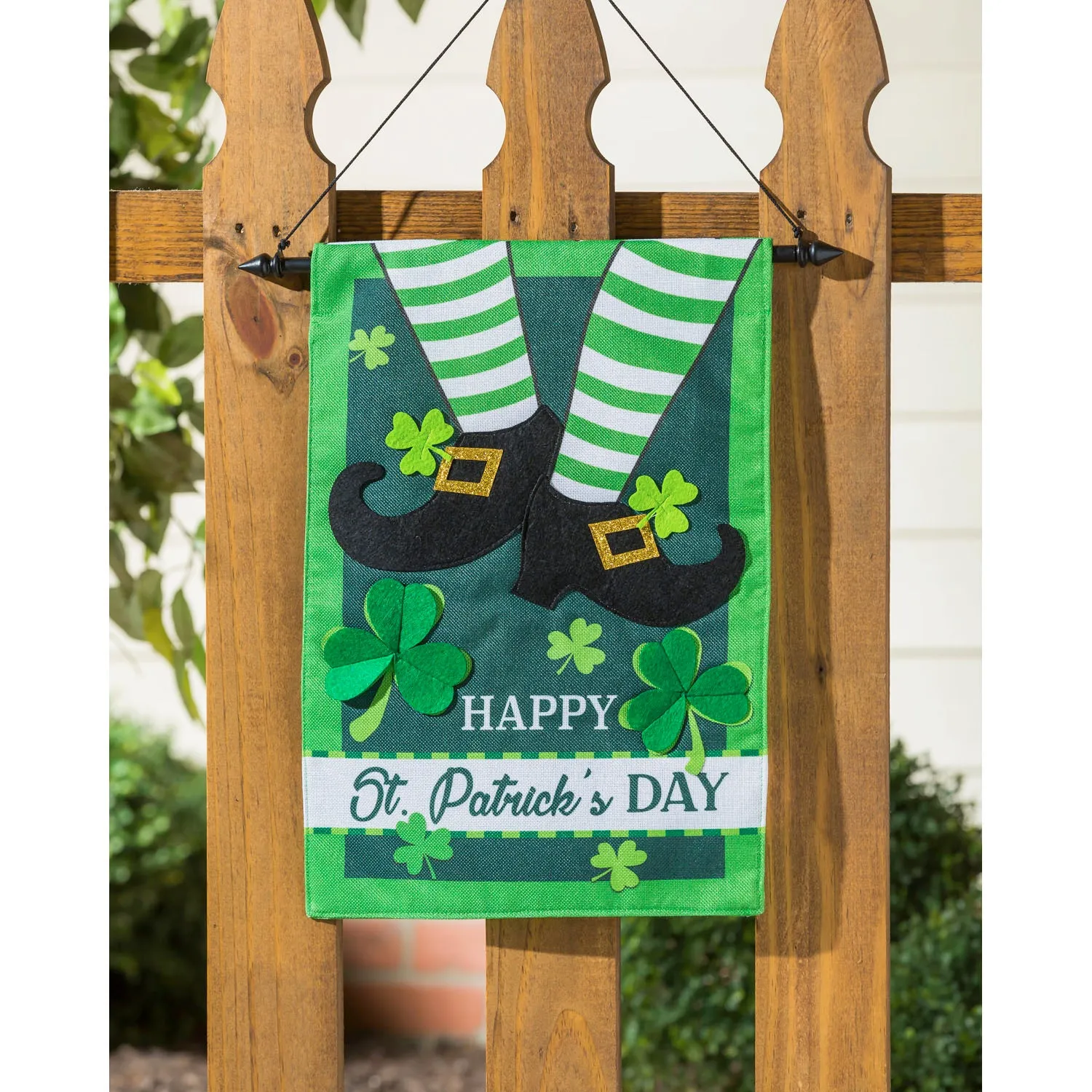 Leprechaun Shoes Garden Burlap Flag,14b9496bl
