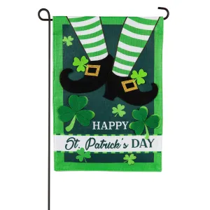 Leprechaun Shoes Garden Burlap Flag,14b9496bl