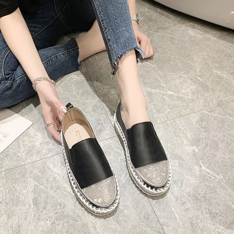 LetcloTM Women Diamond Platform Breathable Slip-On Shoes