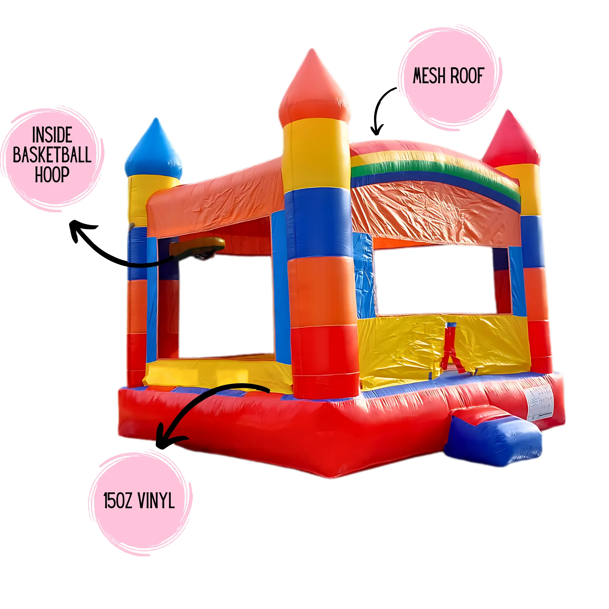 Lightweight Rainbow Bounce House