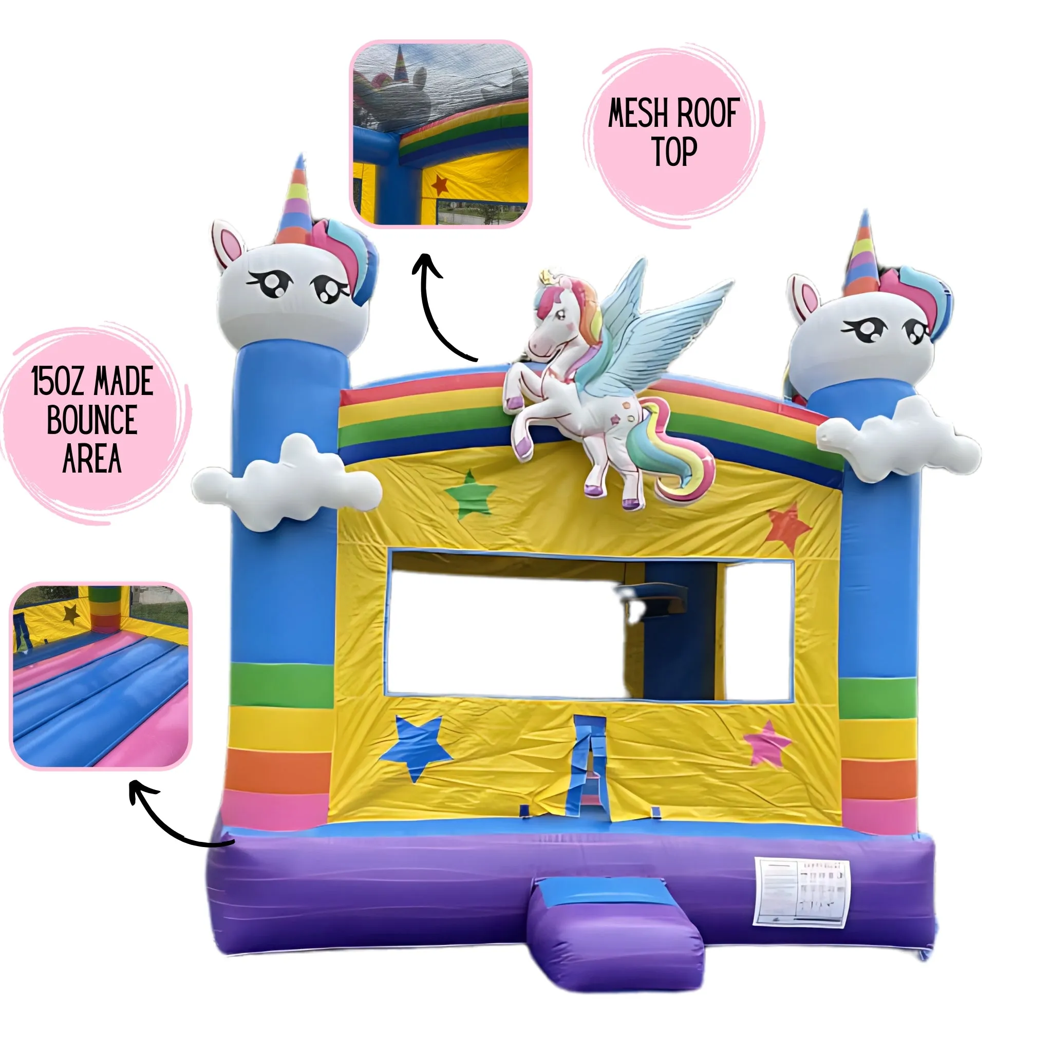 Lightweight Unicorn Bounce House